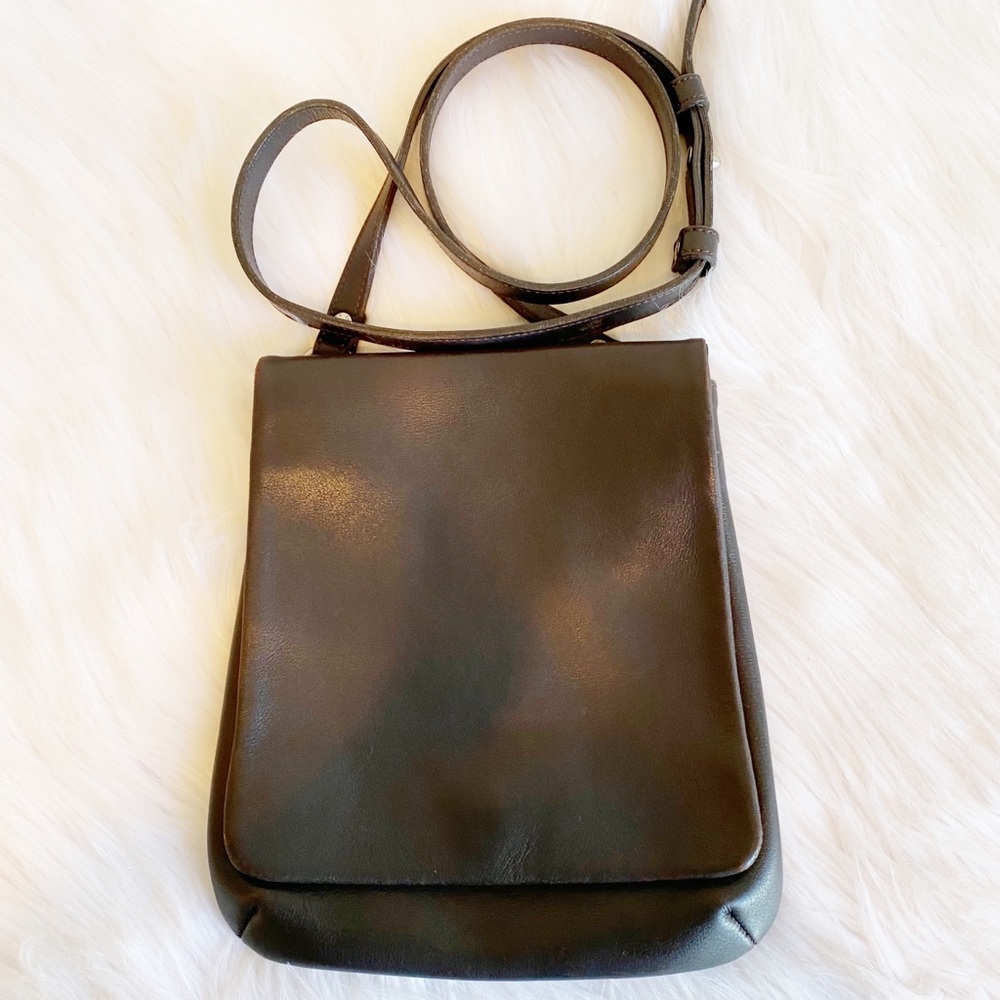 Coach All Leather Flap Minimalist Mini Swing Shoulder Pack